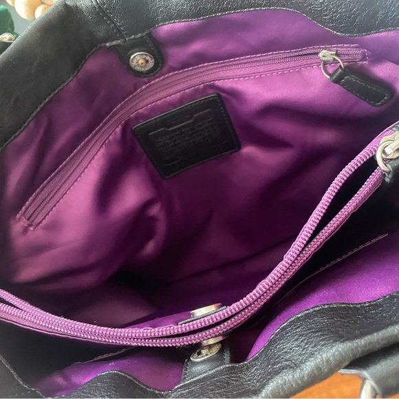 Coach Black Leather Tote Purse - Picture 5 of 5